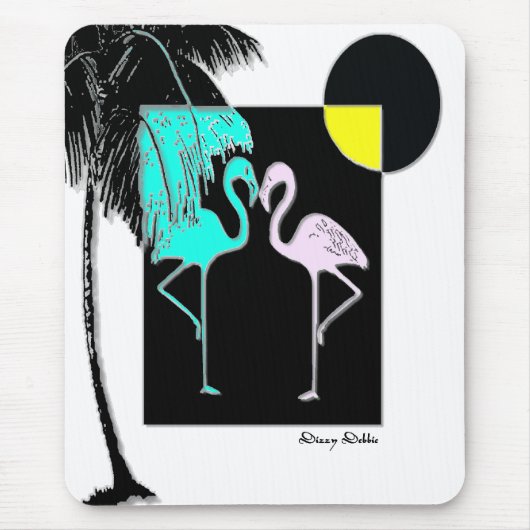 Art Deco Flamingo Muismat (Voorkant)