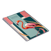 Art Deco Flamingo Notitieboek (Rechterzijde)