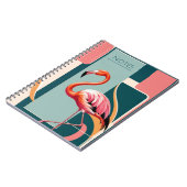 Art Deco Flamingo Notitieboek (Linkerzijde)