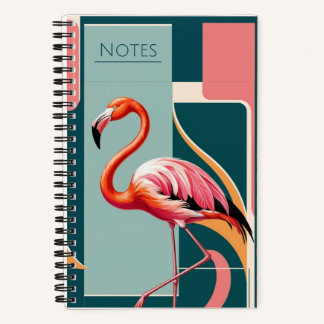 Art Deco Flamingo Notitieboek