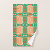 Art Deco Flamingo Roze en Aqua Handdoeken (Handdoek)