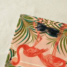 Art Deco Flamingo Strandlaken