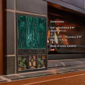 Art Deco Flamingo Wanddecoratie Art Nouveau Tegeltje