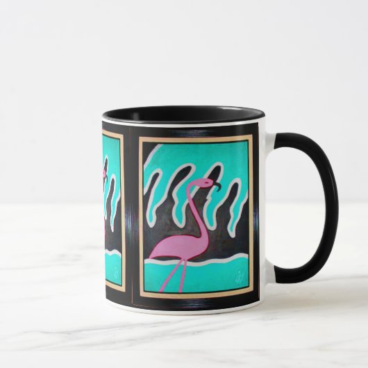Art Deco Flamingos Mok (Rechts)