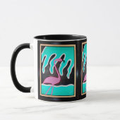 Art Deco Flamingos Mok (Links)