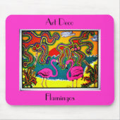 Art Deco Flamingos Muismat (Voorkant)