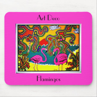 Art Deco Flamingos Muismat