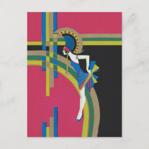 Art Deco Flapper Briefkaart