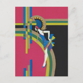 Art Deco Flapper Briefkaart