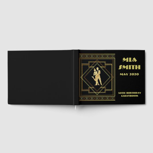 Art Deco flapper brullende twintiger jaren 50ste v Gastenboek (Volledig)
