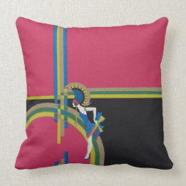 Art Deco Flapper Cushion Kussen