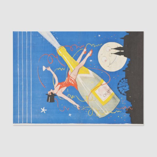 Art Deco Flapper Dansende Bar Scene 1920's Gatsby Tissuepapier (Voorkant)