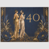 Art Deco flapper girls 40th Gatsby decoupage Tissuepapier (Voorkant)