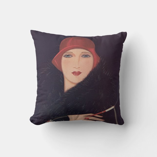 Art Deco Flapper Kussen (Voorkant)