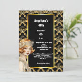 Art deco Flapper meisjes 1920's roaring twenties r Kaart (Staand voorkant)