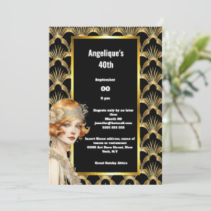 Art deco Flapper meisjes 1920's roaring twenties r Kaart