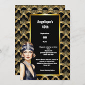 Art deco Flapper meisjes jaren '20 brunette Kaart (Voorkant / Achterkant)