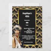 Art deco Flapper meisjes jaren '20 melanine Kaart (Voorkant)