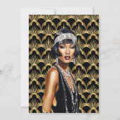 Art deco Flapper meisjes jaren '20 melanine Kaart (Achterkant)
