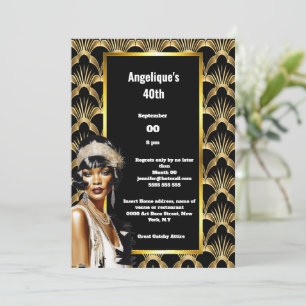Art deco Flapper meisjes jaren '20 melanine Kaart