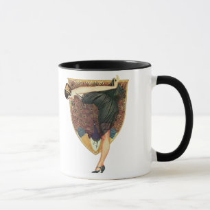 Art Deco Flapper met Pauw in vintage stijl Mok