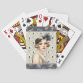 Art Deco Flapper Pokerkaarten (Achterkant)