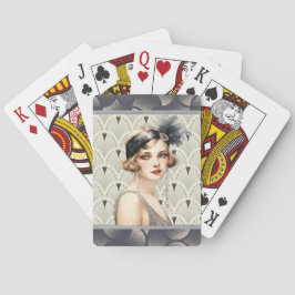 Art Deco Flapper Pokerkaarten
