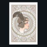 Art Deco Flapper Poster<br><div class="desc">Een uniek  Art Deco Flapper Girl Poster voor die speciale blik.</div>