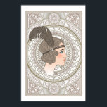 Art Deco Flapper Poster<br><div class="desc">Een uniek  Art Deco Flapper Girl Poster voor die speciale blik.</div>
