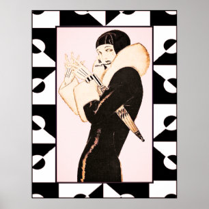 Art Deco Flapper (Rene Vincent 1920/30) Poster