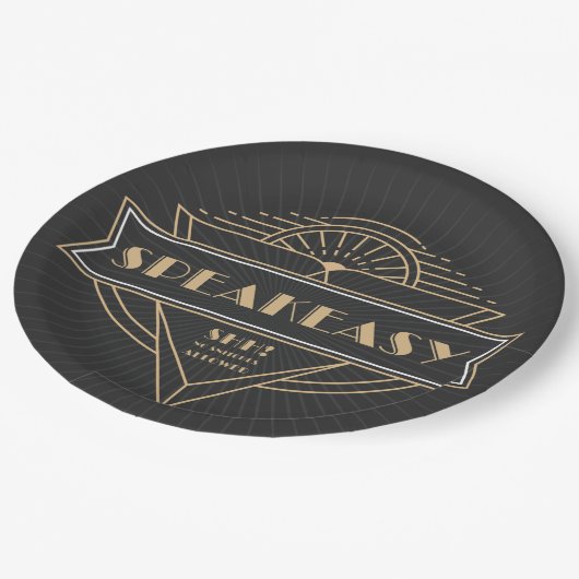  Art Deco Flapper Speakeasy Party (1920) Papieren Bordje (Gekanteld)