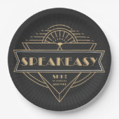 Art Deco Flapper Speakeasy Party (1920) Papieren Bordje (Voorkant)