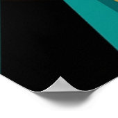Art Deco Flapper Vrouw Portret Goud Teal Poster (Hoek)