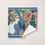 Art Deco Flappers Bad Handdoek (Wasdoekje)