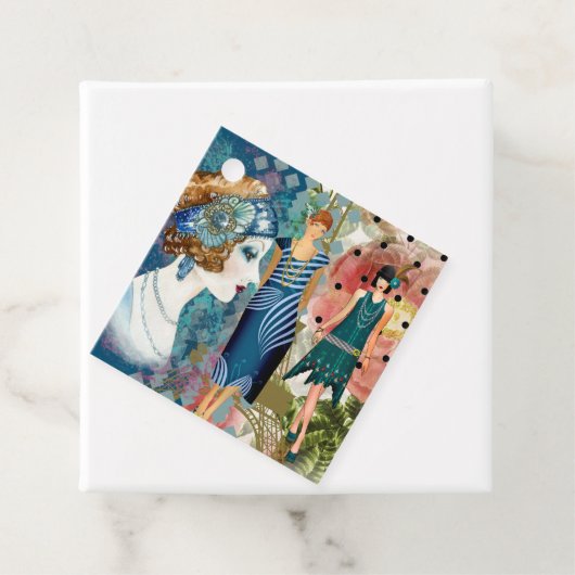 Art Deco Flappers Bedankjes Labels (In situ)