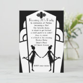 Art Deco Flappers Kaart (Staand voorkant)