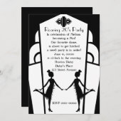 Art Deco Flappers Kaart (Voorkant / Achterkant)