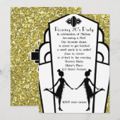 Art Deco Flappers Kaart (Voorkant / Achterkant)