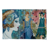 Art Deco Flappers Kussensloop (Voorkant)