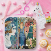 Art Deco Flappers Papieren Bordje (Feest)