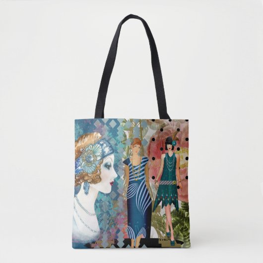 Art Deco Flappers Tote Bag (Voorkant)