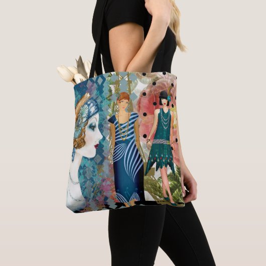 Art Deco Flappers Tote Bag (Dichtbij)