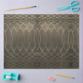 Art Deco Flat Metallic Taupe Decoupage Tissuepapier (Craft)