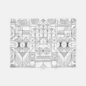 Art Deco Fleece Blanket Deken (Voorkant (Horizontaal))