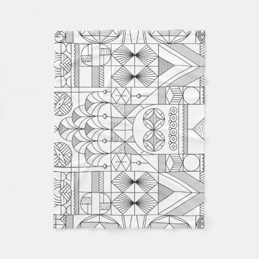 Art Deco Fleece Blanket Deken (Voorkant)