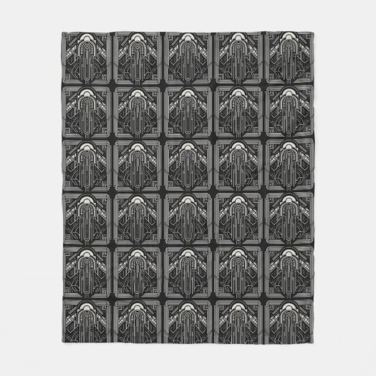 Art Deco Fleece Deken (Voorkant)