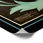 Art Deco "Fleurs de Lotus" — Muziek afdrukken 12x1 Poster (Hoek)