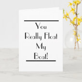 Art Deco Float My Boat Kaart (Gele Bloem)