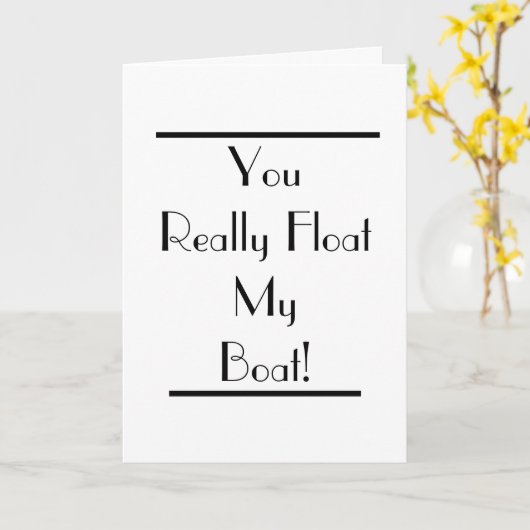 Art Deco Float My Boat Kaart (Gele Bloem)