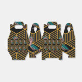 Art Deco Flock Bird Bedankdoosjes (Uitgevouwen)